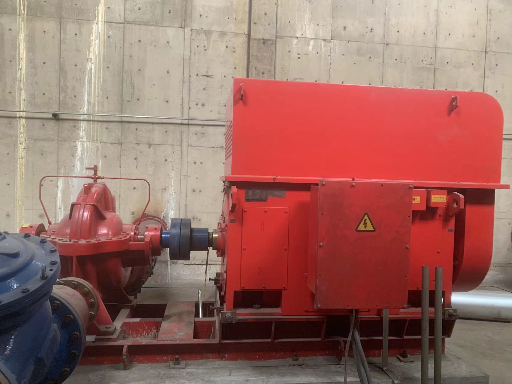 赤峰市得丰焦化技改项目泵房高压电机实拍